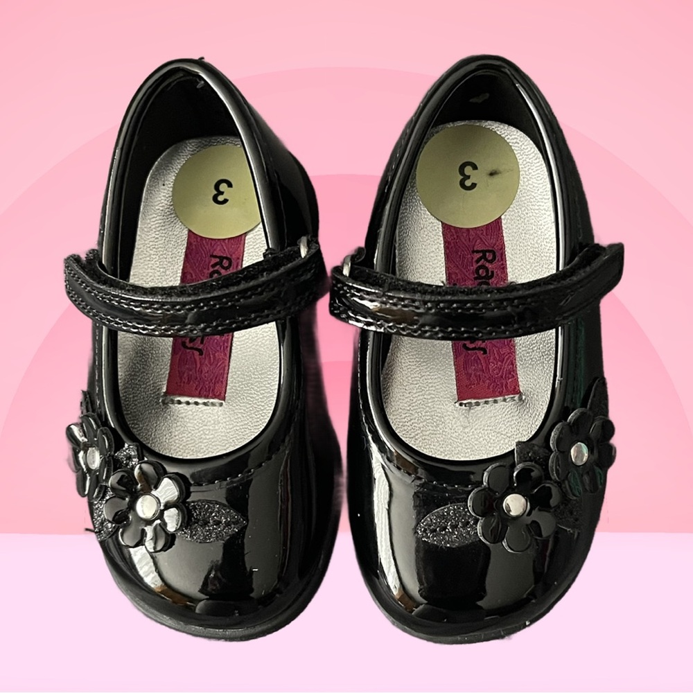 NEW Black Patent Leather Mary Janes Walkers SHOES Rachel Baby EASTER Infant Sz 3